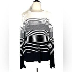 Nine West Striped Black and White Women's Sweater Size XXL